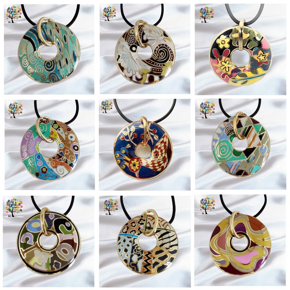 Fashion Statement Enamel Pendant Necklace - Picture 4 of 4